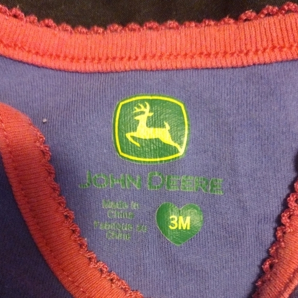 John Deere Purple and Pink Bodysuit with Floral Design​​ - Picture 3 of 4